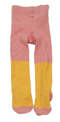 Lososovo-žluté punčocháče Mothercare