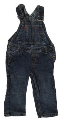 Tmavomodré laclové rifle H&M