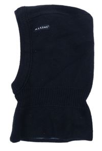 Tmavomodrá pletená kukla