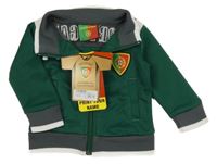 Nové - Tmavozeleno-tmavosivá športová prepínaci mikina s nášivkou - Portugal