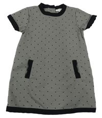 Sivé bodkovaná é šaty Fagottino