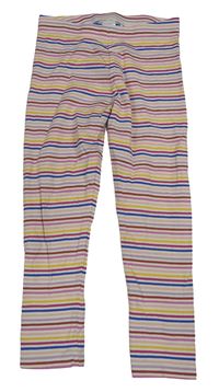 Bílo-barevné pruhované legíny Next