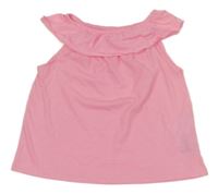 Neonově růžové tričko s volánem Kiki&Koko