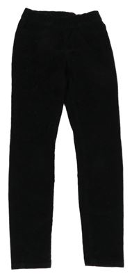 Čierne menšestrové elastické nohavice H&M