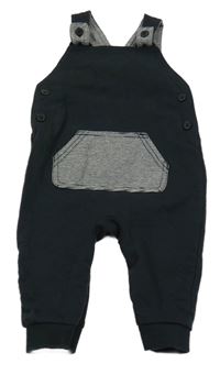 Černé laclové tepláky s pruhovanou kapsou George