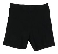 Čierne rebrované elastické kraťasy Zeeman