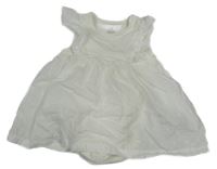 Smotanové šaty s madeirou a všitým body H&M