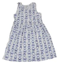 Biele bavlnené šaty s motýly H&M