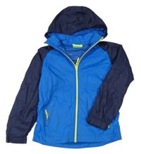 Modro-tmavomodrá šusťáková podzimní funkční bunda s kapucí Mountain Warehouse