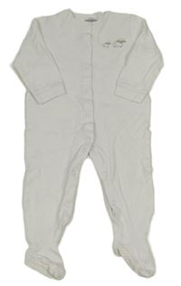 Biely overal s ovečkami