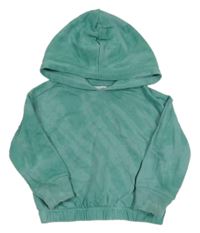 Zelená vzorovaná mikina s kapucí GAP