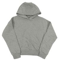 Sivá melírovaná crop mikina s kapucňou F&F