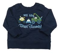 Tmavomodrá mikina s bagrami Dopodopo