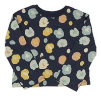 Tmavomodro-barevné vzorované pyžamové triko Next