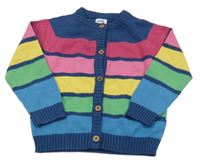 Modro-farebný pruhovaný prepínaci sveter