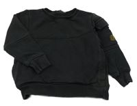 Čierna mikina s kapsou na rukávu George