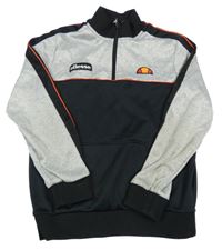 Černo-šedá sportovní mikina s logem Ellesse