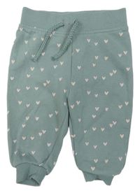 Zelené tepláky so srdiečkami Primark