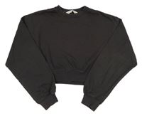 Antracitová crop mikina H&M