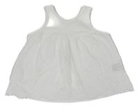 Biely top s kvetmi H&M