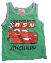 Zelené tielko s Bleskem McQueenem - Cars Disney