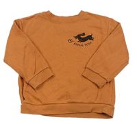 Oranžová mikina s jezevčíkem H&M