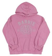 Růžová mikina s nápisy a kapucí - Barbie M&S