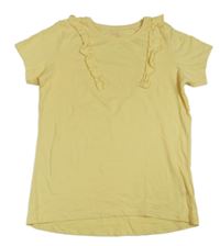Žlté tričko s volánikmi zn. Primark