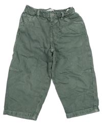 Zelené široké rifle Zara