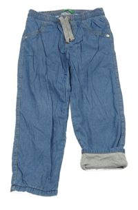 Svetlomodré podšité ľahké rifle Benetton