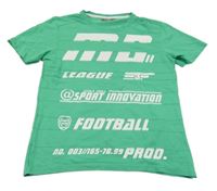 Zeleno-biele tričko s nápismi