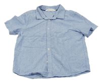 Světlemodrá pruhovaná puntíkatá košile H&M