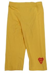 Horčicové crop legíny so srdiečkom Tchibo