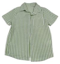 Zeleno-biela pruhovaná blúzka Shein