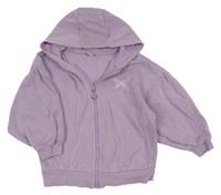 Lila oversize prepínaci mikina s motýlkom a kapucňou Tu