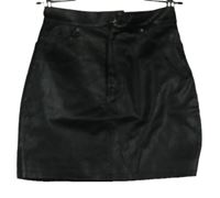 Dámská černá koženková sukně H&M