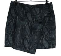 Dámská tmavošedá vzorovaná skort sukně PrettyLittle Thing