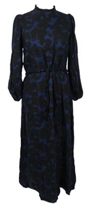 Dámské černo-modré vzorované midi šaty New Look 