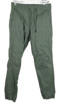 Pánské khaki plátěné kalhoty Zara vel. 30