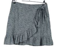 Dámska modrošedo-biela vzorovaná sukňa s volánem Shein