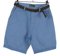 Pánské světlemodré plátěné chino kraťasy s páskem Primark vel. 30