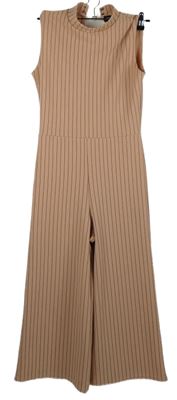 Dámský broskvovo-černý pruhovaný kalhotový culottes overal PrettyLittle Thing