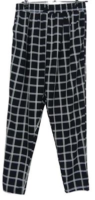 Dámske čierno-biele kockované teplákové nohavice