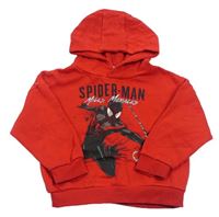 Červená mikina s kapucňou a Spidermanem Primark