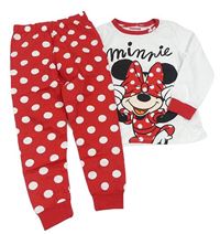 Bielo-červené pyžama s Minnie Disney