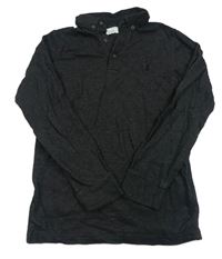 Černé melírované polo triko Next