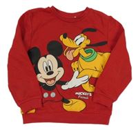 Červená mikina s Mickey mousem Disney