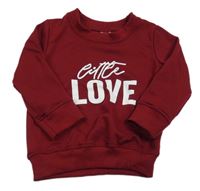 Vínová mikina s nápisom