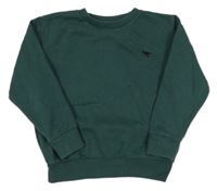 Tmavozelená mikina s výšivkou Next