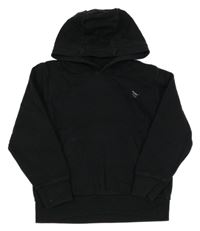 Čierna mikina s výšivkou a kapucňou Next